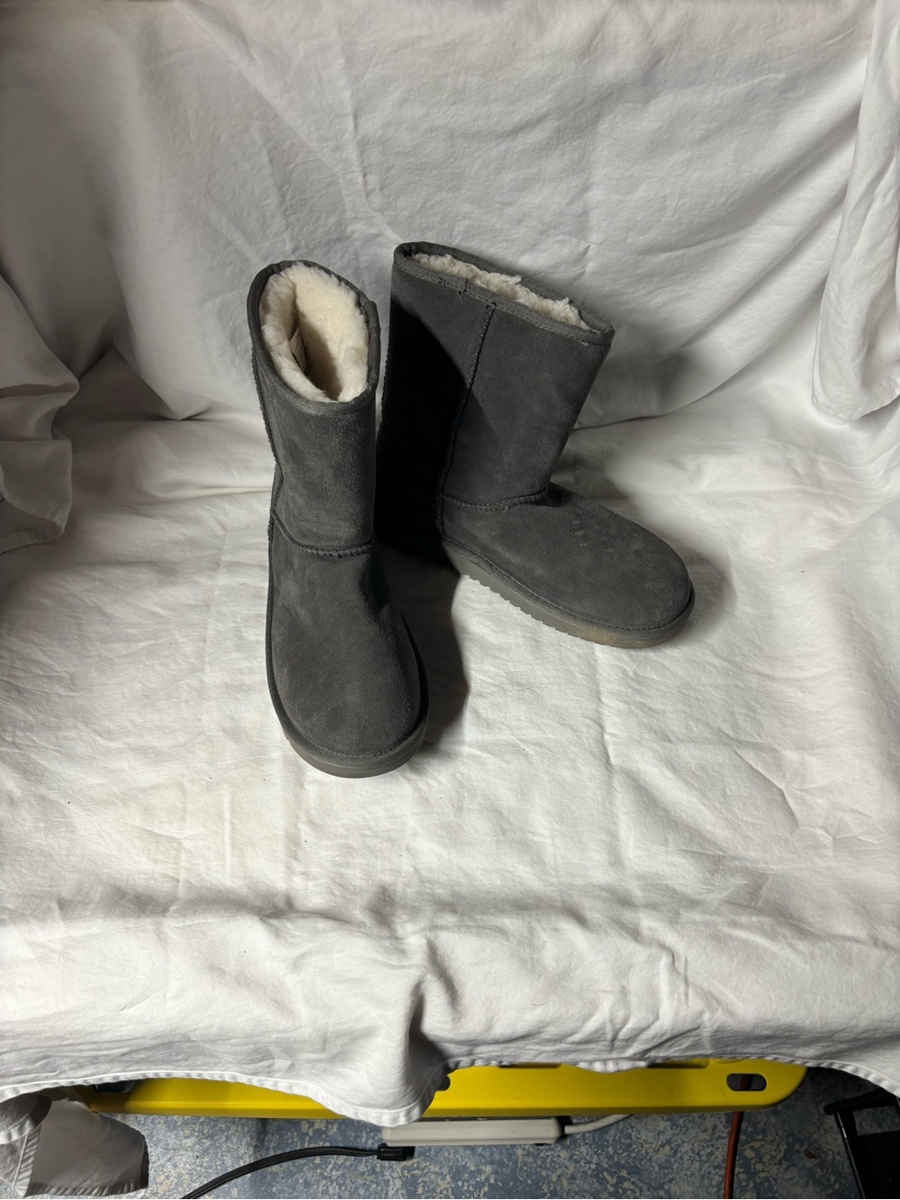 Koolaburra Charcoal Shearling-Lined Boot Slippers